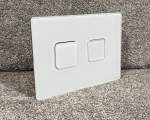 Cersanit Przycisk pneumatyczny ACCENTO SQUARE szkło białe S97-054