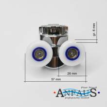 4 Sanplast Rolka dolna podwójna do kabiny KNS.660-C01490