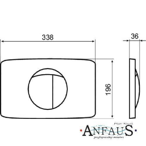 SANIT Przycisk splukujący dwudzielny (Biel Alpejsa) 2.jpg